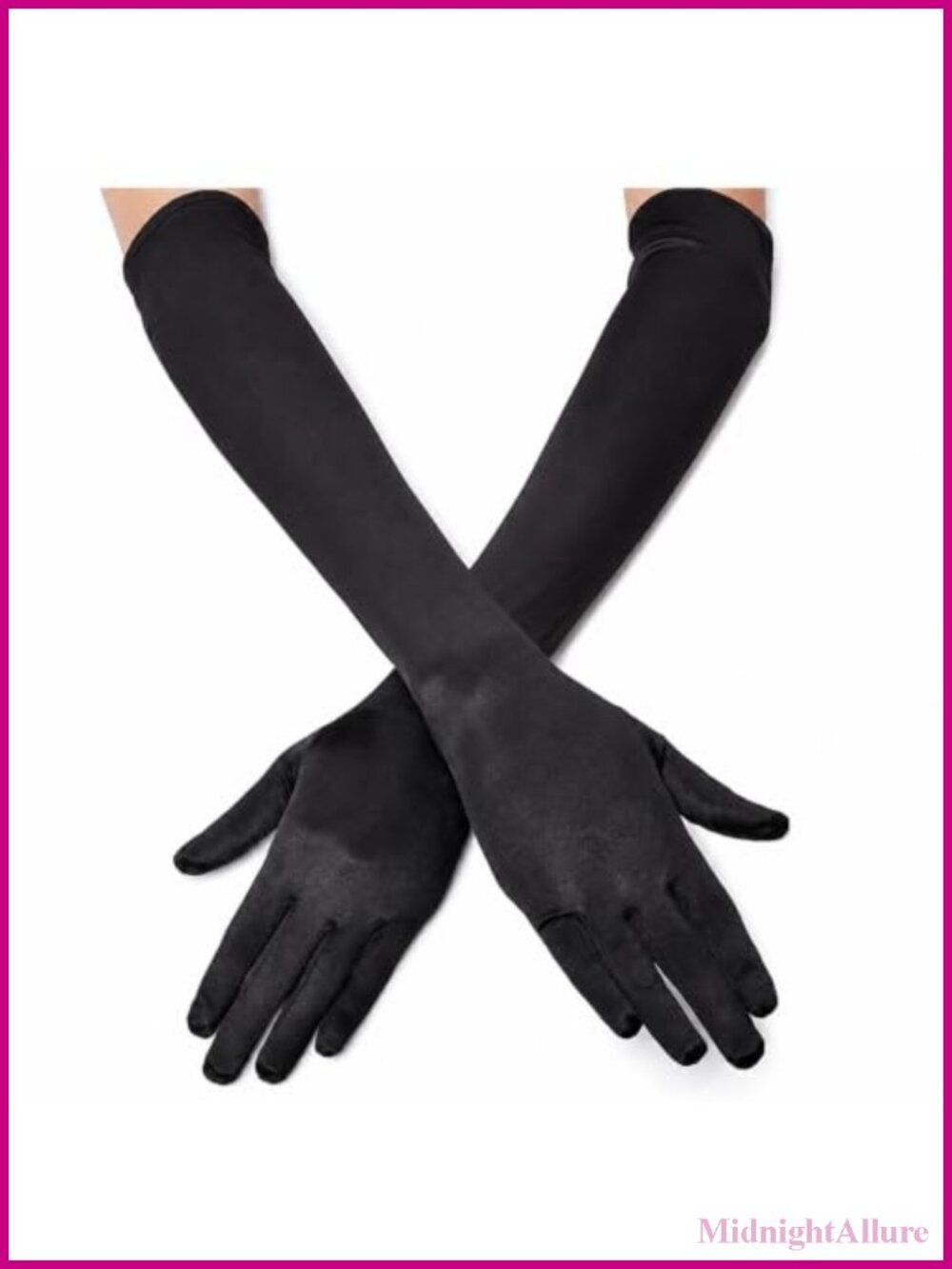 Long Opera Satin Gloves for Women Elbow Length 1920s Costume Formal